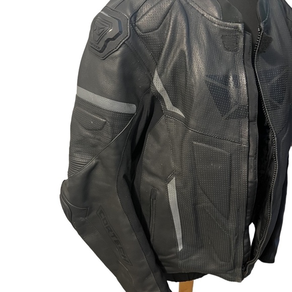 Cortech Apex Mens Leather Motorcycle Jacket Black, Size 2XL, Made In Pakistan - Picture 3 of 16